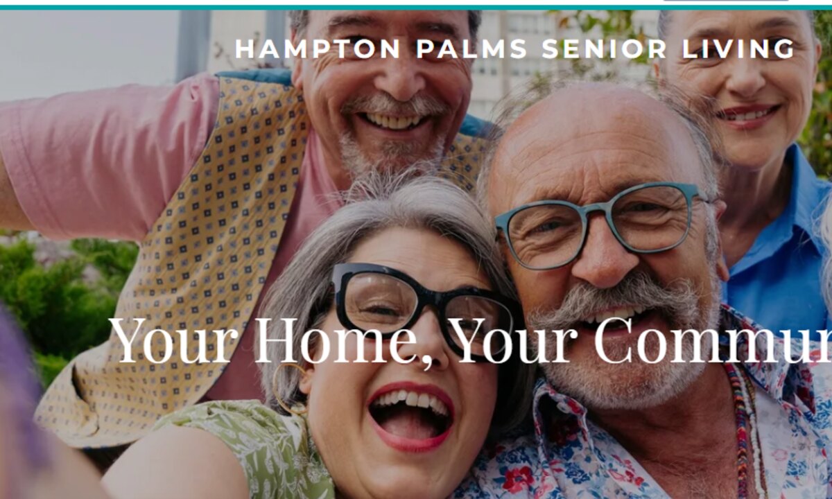 Hampton Palms Senior Living website preview